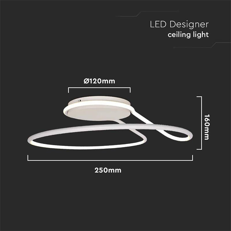 V-Tac Plafoniera LED Plafoniera LED V-Tac SKU-6997 | 24W, 3in1, 4000K, 2560lm, Ø250mm