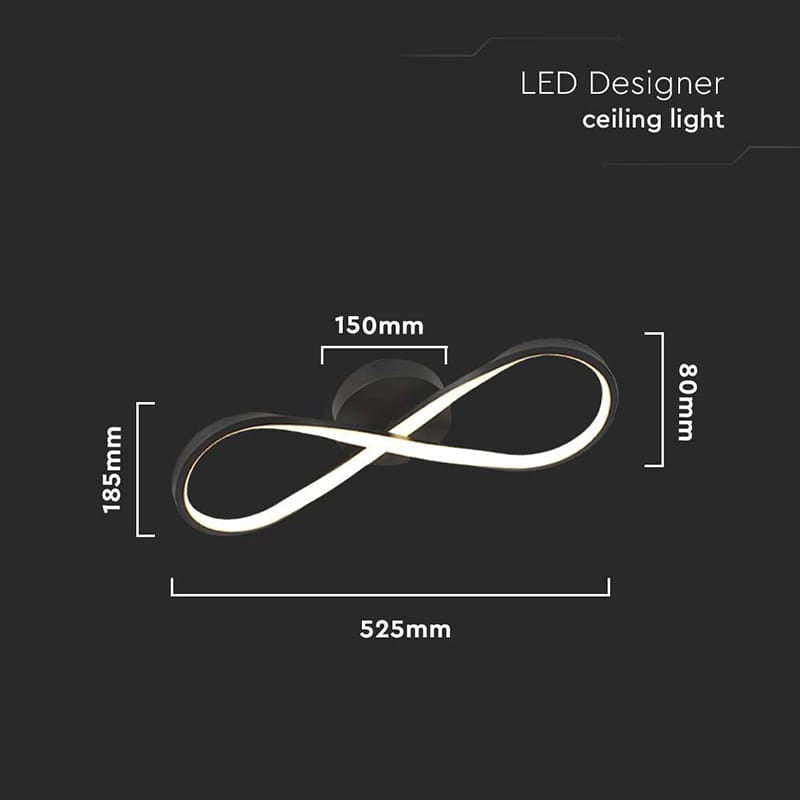 V-Tac Lampa LED Candelabru LED V-Tac SKU-7002 | 24W, 3000K Alb Cald, 2560lm, Negru
