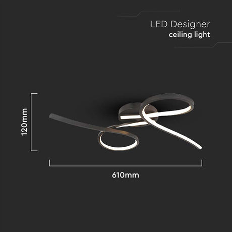 V-Tac Lampa LED Candelabru LED V-Tac SKU-7004 | 24W, 3000K, 2560lm, 61x12cm, Negru