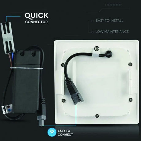 V-Tac Panou LED Panou LED V-Tac SKU-710 | Incorporabil, Patrat, 12W, 4000K, CIP Samsung