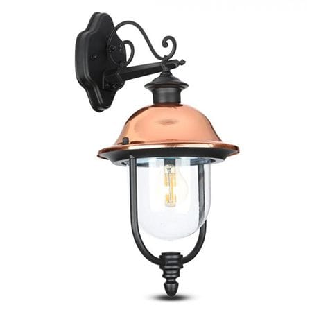 V-Tac Lumini decorative Aplica Exterior V-Tac SKU-7531 | E27, Aluminiu Negru, IP44, 60W