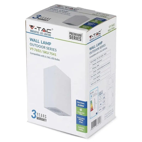 V-Tac Corp iluminat Corp Iluminat V-Tac SKU-7541 | 2x Soclu GU10, IP44, Alb