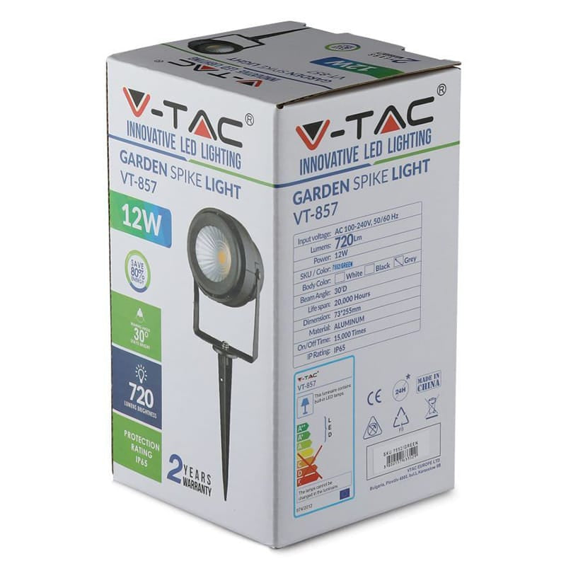 V-Tac Lampa LED Lampa LED V-Tac SKU-7552 | 12W, IP65, Lumina Verde, Exterior