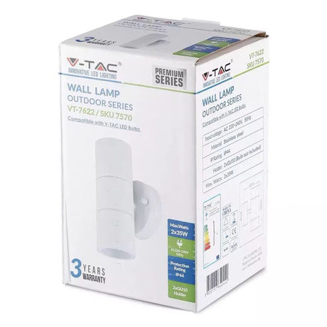 V-Tac Corp iluminat Corp Iluminat V-Tac SKU-7570 | 2x GU10, IP44, Alb