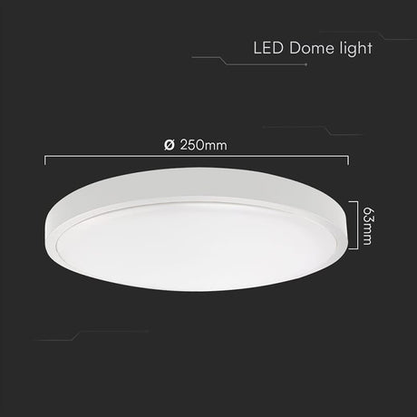 V-Tac Plafoniera LED Plafoniera LED V-Tac SKU-76161-24 | 18W, IP44, 4000K, Alb