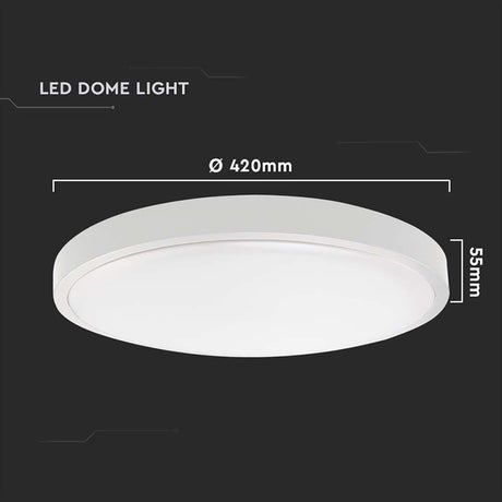 V-Tac Plafoniera LED Plafoniera LED V-Tac SKU-7622 | 30W, IP44, 4000K Alb Neutru, Alb