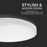 V-Tac Plafoniera LED Plafoniera LED V-Tac SKU-76231 | 36W, IP44, 6500K Alb Rece, Alb
