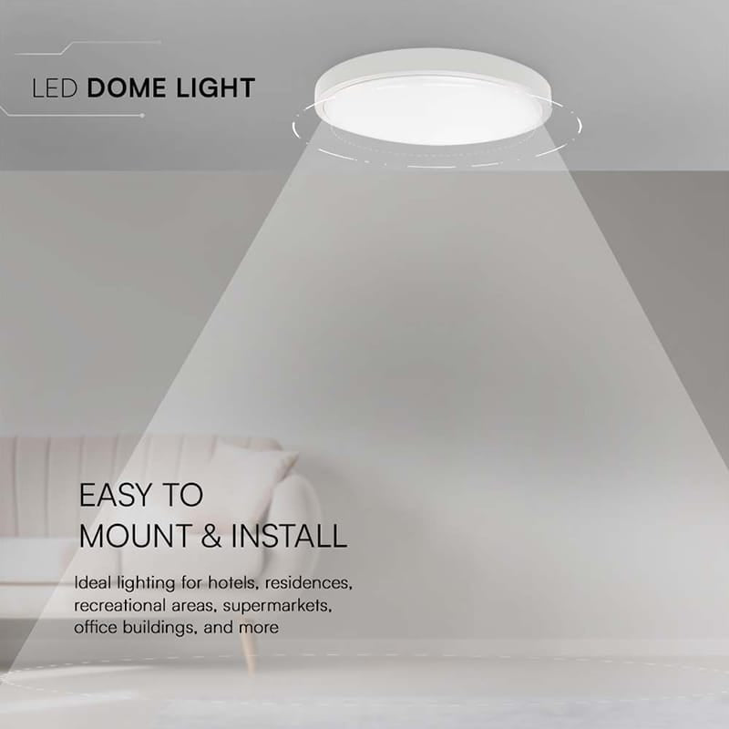 V-Tac Plafoniera LED Plafoniera LED V-Tac SKU-76231 | 36W, IP44, 6500K Alb Rece, Alb