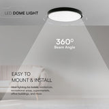 V-Tac Plafoniera LED Plafoniera LED V-Tac SKU-76381-24 | 24W, IP44, 6500K, Alb Rece, Negru