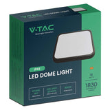 V-Tac Plafoniera LED Plafoniera LED V-Tac SKU-76431 | 18W, IP44, 4000K, Negru