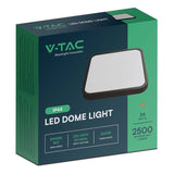 V-Tac Plafoniera LED Plafoniera LED V-Tac SKU-76461 | 24W, 4000K, IP44, Negru