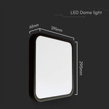 V-Tac Plafoniera LED Plafoniera LED V-Tac SKU-76461 | 24W, 4000K, IP44, Negru