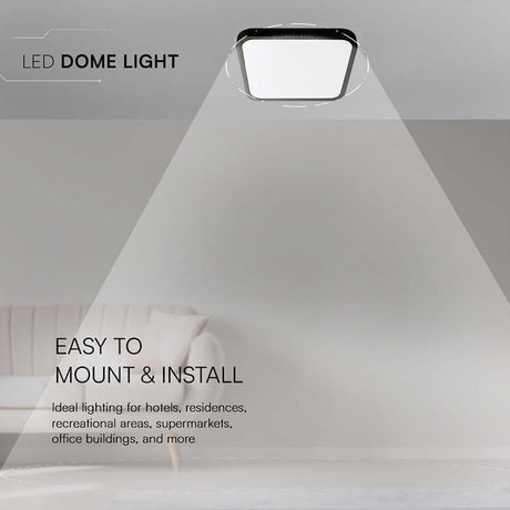 V-Tac Plafoniera LED Plafoniera LED V-Tac SKU-76461 | 24W, 4000K, IP44, Negru