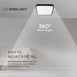 V-Tac Plafoniera LED Plafoniera LED V-Tac SKU-76471-24 | 24W, 6500K, IP44, Negru