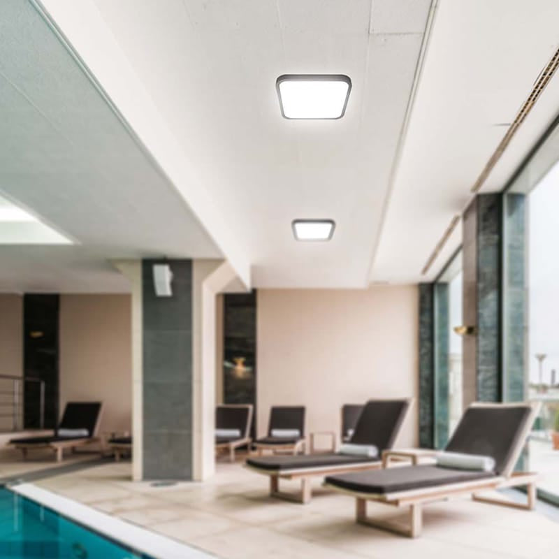 V-Tac Plafoniera LED Plafoniera LED V-Tac SKU-76471-24 | 24W, 6500K, IP44, Negru