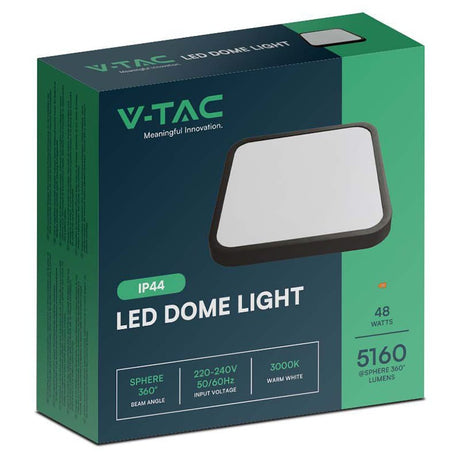 V-Tac Plafoniera LED Plafoniera LED V-Tac SKU-76491 | 48W, IP44, 4000K, Negru