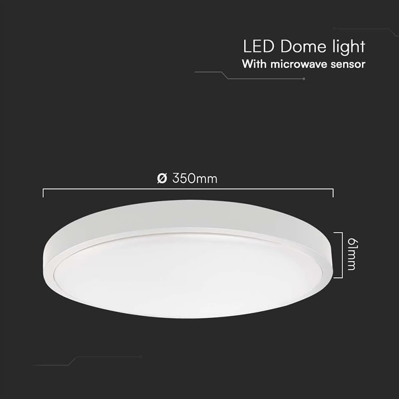 V-Tac Plafoniera LED Plafoniera LED V-Tac SKU-76631 | 24W, 4000K, IP44, Senzor Miscare