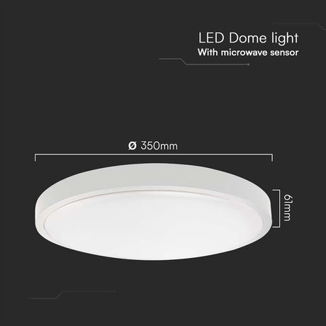 V-Tac Plafoniera LED Plafoniera LED V-Tac SKU-76631 | 24W, 4000K, IP44, Senzor Miscare