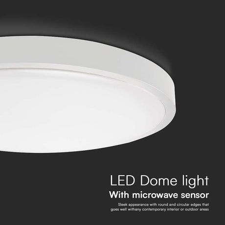 V-Tac Plafoniera LED Plafoniera LED V-Tac SKU-76631 | 24W, 4000K, IP44, Senzor Miscare