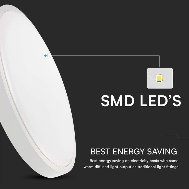 V-Tac Plafoniera LED Plafoniera LED V-Tac SKU-76631 | 24W, 4000K, IP44, Senzor Miscare