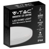 V-Tac Plafoniera LED Plafoniera LED V-Tac SKU-7665 | 30W, 4000K, IP44, Senzor Miscare