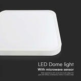 V-Tac Plafoniera LED Plafoniera LED V-Tac SKU-76661 | 18W, 4000K, IP44, Senzor Miscare, Alb
