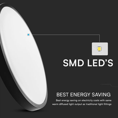 V-Tac Plafoniera LED Plafoniera LED V-Tac SKU-76701-24 | 24W, 4000K, IP44, Senzor Miscare