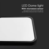 V-Tac Plafoniera LED Plafoniera LED V-Tac SKU-76741 | 36W, IP44, Senzor, 4000K, Negru