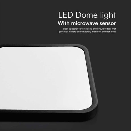 V-Tac Plafoniera LED Plafoniera LED V-Tac SKU-76741 | 36W, IP44, Senzor, 4000K, Negru