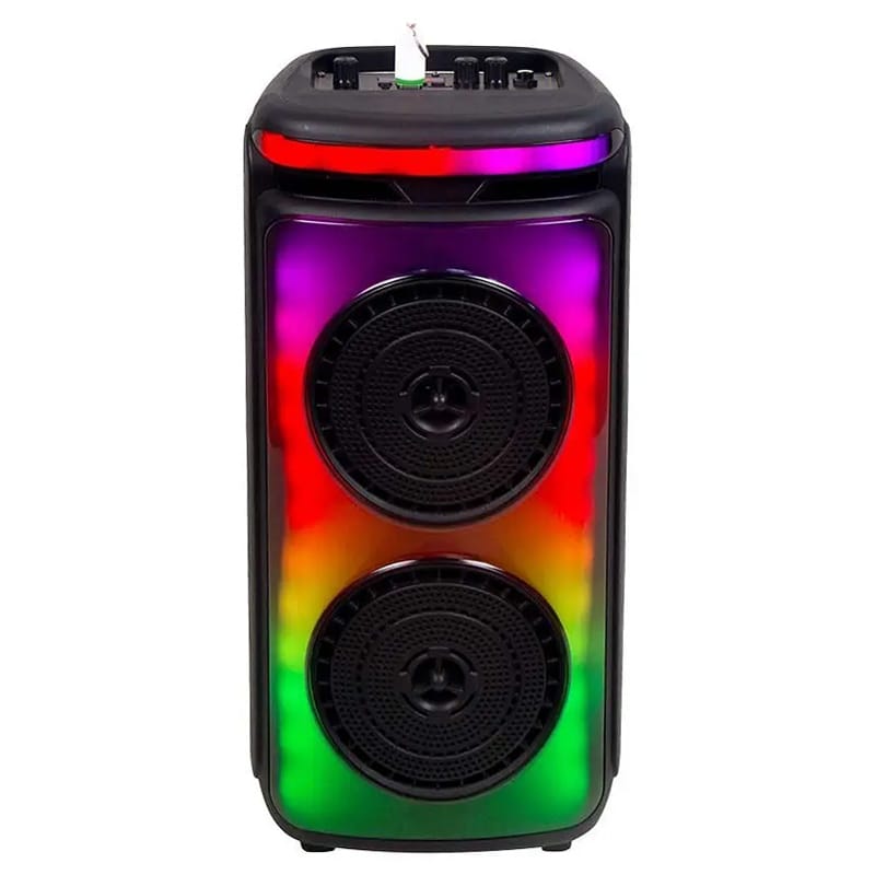 V-Tac Boxa Bluetooth Boxa Portabila V-Tac SKU-7676 | 2x6.5", 50W RMS, Bluetooth, LED, Microfon