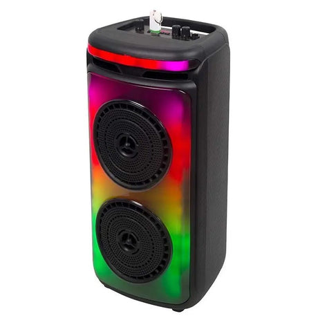 V-Tac Boxa Bluetooth Boxa Portabila V-Tac SKU-7676 | 2x6.5", 50W RMS, Bluetooth, LED, Microfon