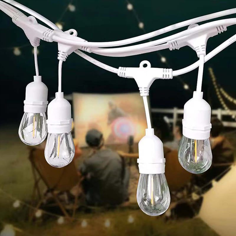 V-Tac Cablu Șir Luminos V-Tac SKU-7699 | 15m, 15 Socluri E27, IP65, Exterior