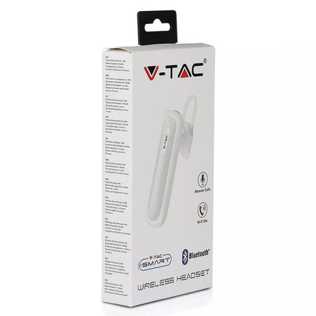 V-Tac Casti bluetooth Casti Bluetooth V-Tac SKU-7701 | Alb