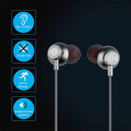 V-Tac Casti In Ear Casti V-Tac SKU-7706 | In-Ear, Cu Fir, Gri