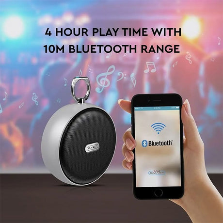 V-Tac Boxa Bluetooth Boxa Bluetooth V-Tac SKU-7717 | Portabila, 4W, Gri