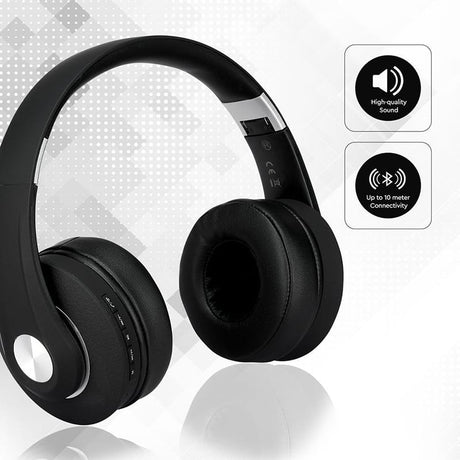 V-Tac Casti bluetooth Casti Bluetooth V-Tac SKU-7730 | Wireless, MicroSD, Negru
