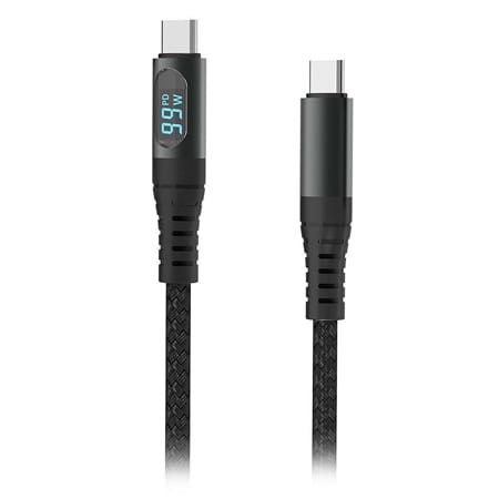 V-Tac Cablu USB-C Cablu V-Tac SKU-7746 | USB-C la USB-C, 1m, Cu Afisaj