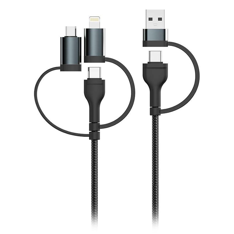 V-Tac Cablu USB Cablu V-Tac SKU-7747 | 5in1, Type-C, MicroUSB, USB, Lightning, 1.2m