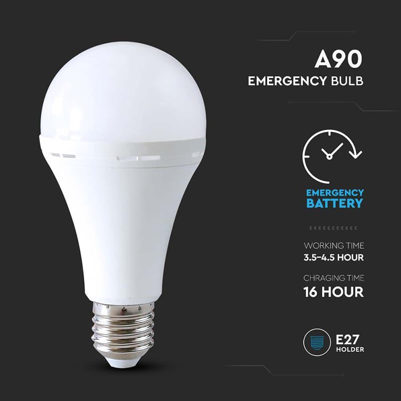 V-Tac Bec LED SMART Bec LED V-Tac SKU-7795 | A90, 15W, 4000K, Emergenta 3h
