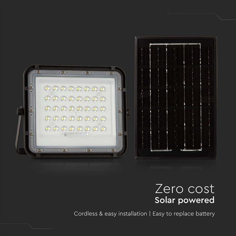 V-Tac Invertor solar Reflector Solar V-Tac SKU-7822 | 6W, 400LM, 4000K, Negru
