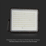 V-Tac Lampa LED Reflector LED Solar V-Tac SKU-7828 | 20W, 1800lm, 4000K, IP65, Negru