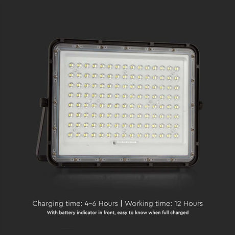 V-Tac Lampa LED Reflector LED Solar V-Tac SKU-7828 | 20W, 1800lm, 4000K, IP65, Negru