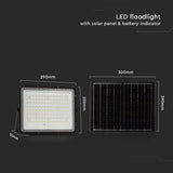 V-Tac Lampa LED Reflector LED Solar V-Tac SKU-7828 | 20W, 1800lm, 4000K, IP65, Negru
