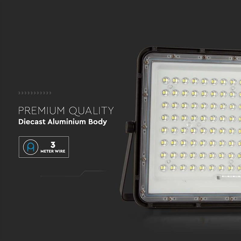 V-Tac Lampa LED Reflector LED Solar V-Tac SKU-7828 | 20W, 1800lm, 4000K, IP65, Negru