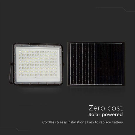 V-Tac Lampa LED Reflector LED Solar V-Tac SKU-7828 | 20W, 1800lm, 4000K, IP65, Negru