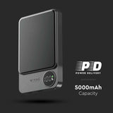 V-Tac Power bank Power Bank V-Tac SKU-7850 | 5000mAh, Wireless, Fast Charging, Ultra Slim