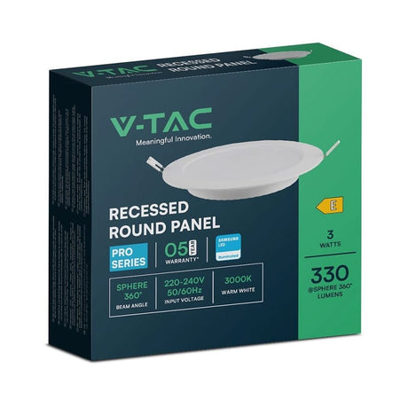V-Tac Panou LED Panou LED V-Tac SKU-78561 | 3W, 4000K, Incorporabil, CIP Samsung