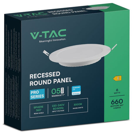 V-Tac Panou LED Panou LED V-Tac SKU-78591 | 6W, 4000K, Incorporabil