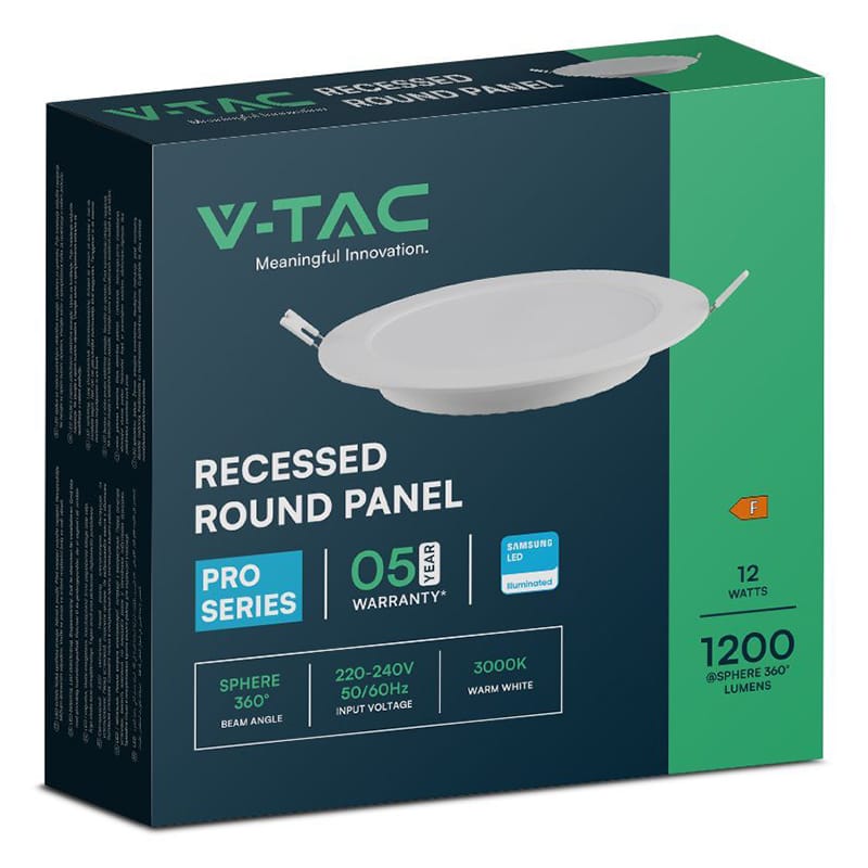 V-Tac Panou LED Panou LED V-Tac SKU-78631 | 12W, Incorporabil, 6500K