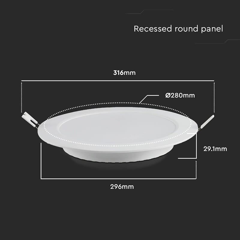 V-Tac Panou LED Panou LED V-Tac SKU-7869 | 24W, Incorporabil, 6400K